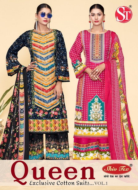 Queen Vol 1 By St Indo Cotton Printed Wholesale Dress Material Suppliers In Mumbai